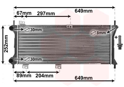 VAN WEZEL Radiaator,mootorijahutus 17002258